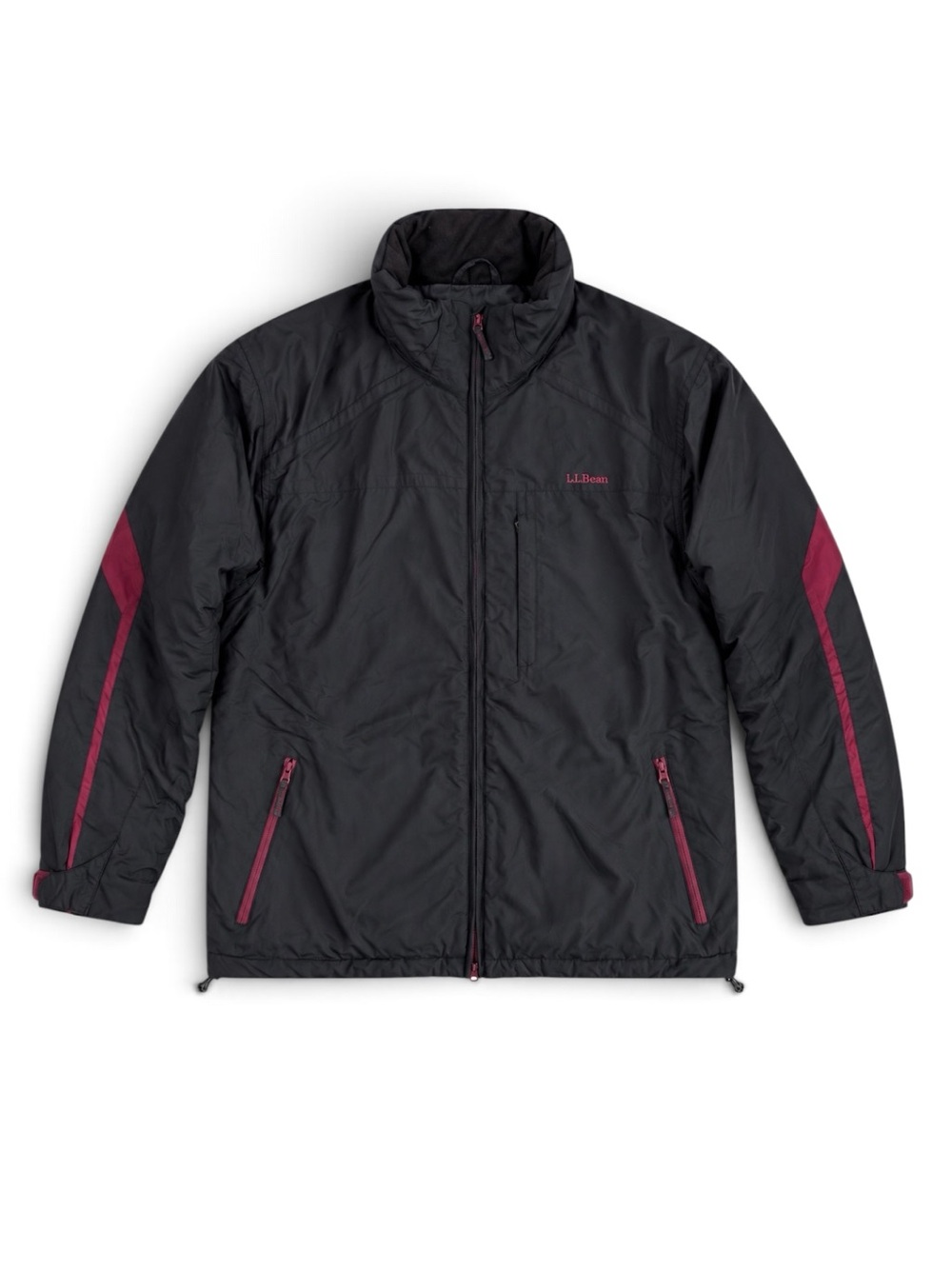 L.L. Bean Vintage 90’s Insulated Parka Winter Coat Black Burgundy XL
